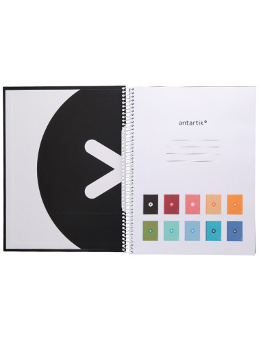 CUADERNO ESP.A4 MICRO ANTARTIK T.FORRADA 80H 90GR.5MM 1B.4 TAL.NG.