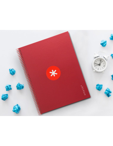 CUADERNO ESP.A4 MICRO ANTARTIK T.FORRADA 80H 90GR.5MM 1B.4 TAL.FRAMB.