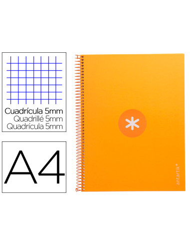 CUADERNO ESP.A4 MICRO ANTARTIK T.FORRADA 80H 90GR.5MM 1B.4 TAL.MOST.