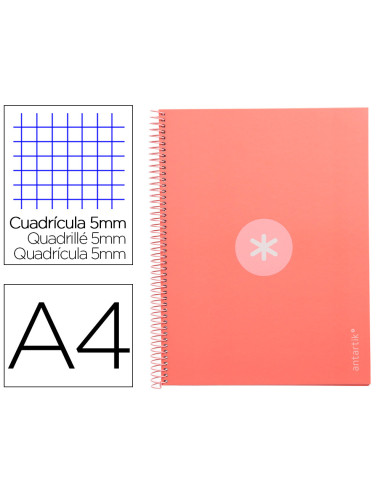 CUADERNO ESP.A4 MICRO ANTARTIK T.FORRADA 80H 90GR.5MM 1B.4 TAL.RS.CL.