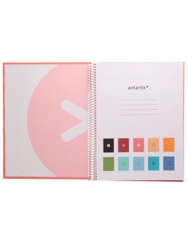 CUADERNO ESP.A4 MICRO ANTARTIK T.FORRADA 80H 90GR.5MM 1B.4 TAL.RS.CL.
