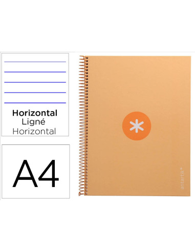 CUADERNO ESP.A4 MICRO ANTARTIK T.FORRADA80H 90GR.HOR.1B.4 TAL.AM.CL.