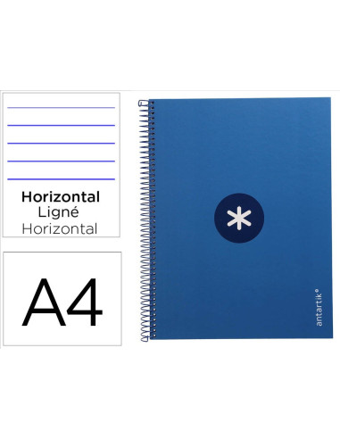 CUADERNO ESP.A4 MICRO ANTARTIK T.FORRADA80H 90GR.HOR.1B.4 TAL.AZ.OS.