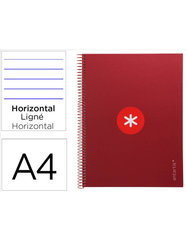 CUADERNO ESP.A4 MICRO ANTARTIK T.FORRADA80H 90GR.HOR.1B.4 TAL.FRAMB.