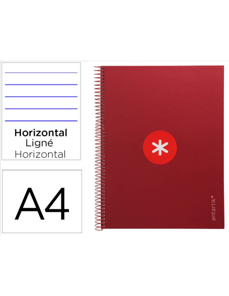 CUADERNO ESP.A4 MICRO ANTARTIK T.FORRADA80H 90GR.HOR.1B.4 TAL.FRAMB.