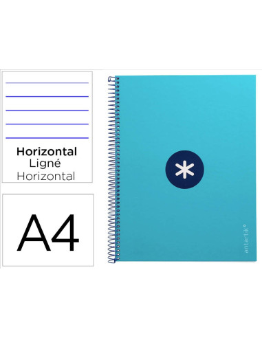 CUADERNO ESP.A4 MICRO ANTARTIK T.FORRADA80H 90GR.HOR.1B.4 TAL.TURQ.