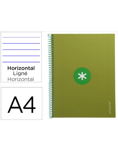 CUADERNO ESP.A4 MICRO ANTARTIK T.FORRADA80H 90GR.HOR.1B.4 TAL.VE.
