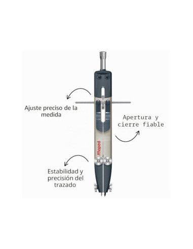 COMPAS MAPED TECNICO BIGOTERA ALARGADOR 5 PIEZAS