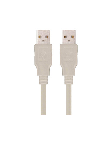 CABLE USB 2.0 TIPO A/M-A/M GRIS 1 M