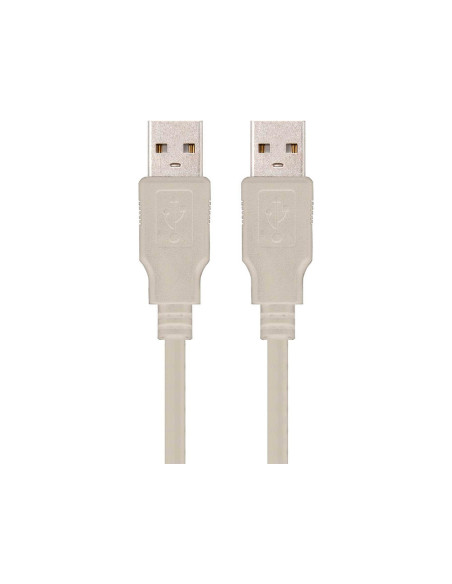 CABLE USB 2.0 TIPO A/M-A/M GRIS 1 M