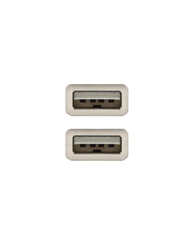 CABLE USB 2.0 TIPO A/M-A/M GRIS 1 M