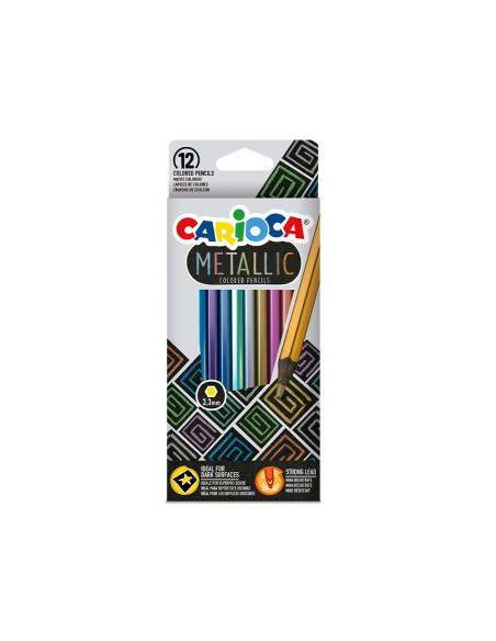 LAPICES CARIOCA METALLIC HEXAGONAL MINA 3,3MM CAJA 12 SURT.