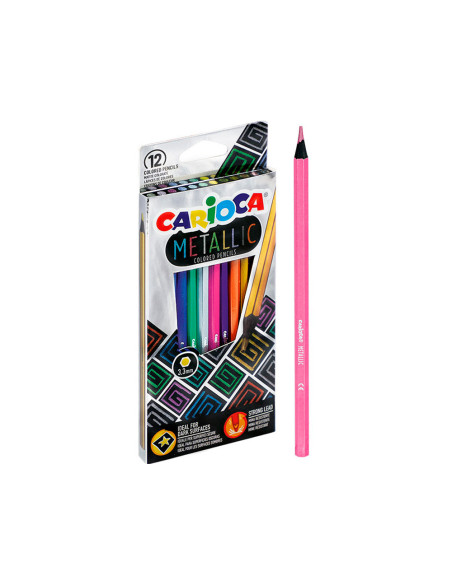LAPICES CARIOCA METALLIC HEXAGONAL MINA 3,3MM CAJA 12 SURT.