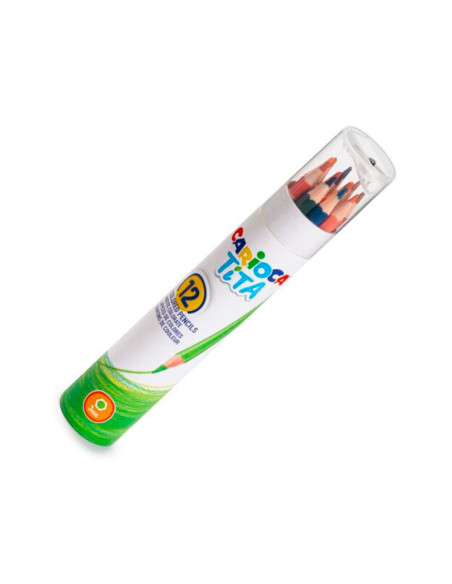 LAPICES CARIOCA TITA MINA 3MM TUBO METAL 12 SURT.+ SACAPUNTAS