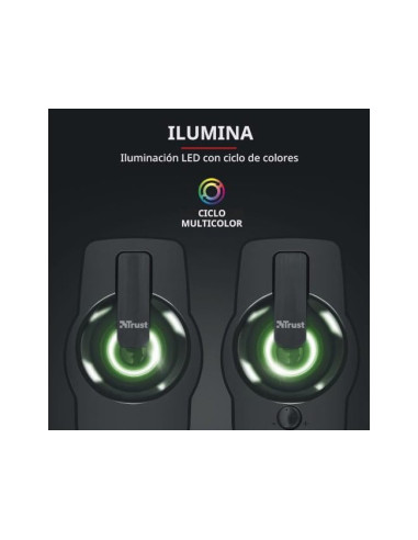 ALTAVOCES TRUST GEMI 2.0 POTENCIA MAXIMA 12W ILUMINACION LED VOLUMEN