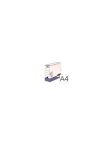 CAJA ARCHIVO DEFINITIVO FELLOWES A4 CARTON RECICL 100% LOM 100MM  AZ.