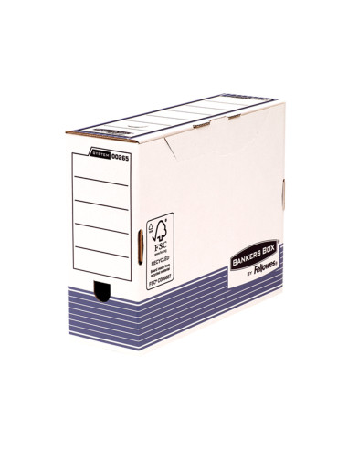CAJA ARCHIVO DEFINITIVO FELLOWES A4 CARTON RECICL 100% LOM 100MM  AZ.