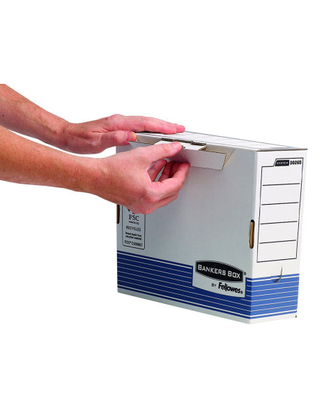 CAJA ARCHIVO DEFINITIVO FELLOWES A4 CARTON RECICL 100% LOM 100MM  AZ.