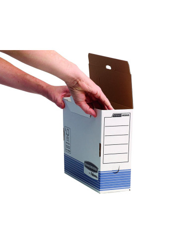 CAJA ARCHIVO DEFINITIVO FELLOWES A4 CARTON RECICL 100% LOM 100MM  AZ.
