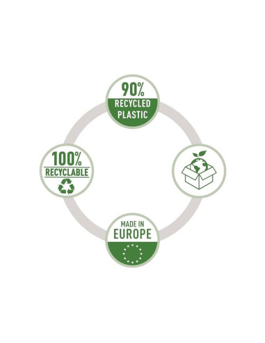 CARPETA LEITZ RECYCLE ESCAPARATE A4 20 FUNDAS PP. NG.