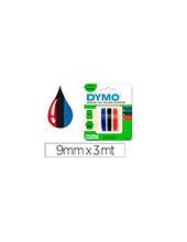 CINTA DYMO 3D 9MM X 3MT ROTULADORA OMEGA/JUNIOR AZ./NG./RJ. 3 UD. 2