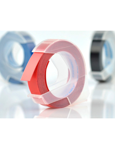 CINTA DYMO 3D 9MM X 3MT ROTULADORA OMEGA/JUNIOR AZ./NG./RJ. 3 UD.