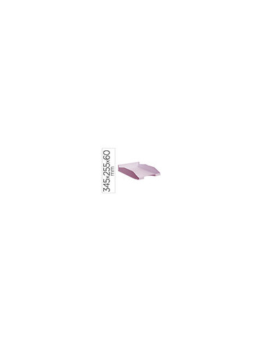 BANDEJA ARCHIVO 2000 ECOGRE PLAST.100% RECICLADO APILABLE A4 FL. ROSA