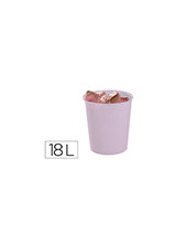 PAPELERA PLAST.ARCHIVO 2000 ECOGREEN 100% RECICLADA 18LT.MALVA PASTEL 2