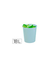 PAPELERA PLAST.ARCHIVO 2000 ECOGREEN 100% RECICLADA 18LT.AZ. PASTEL 2