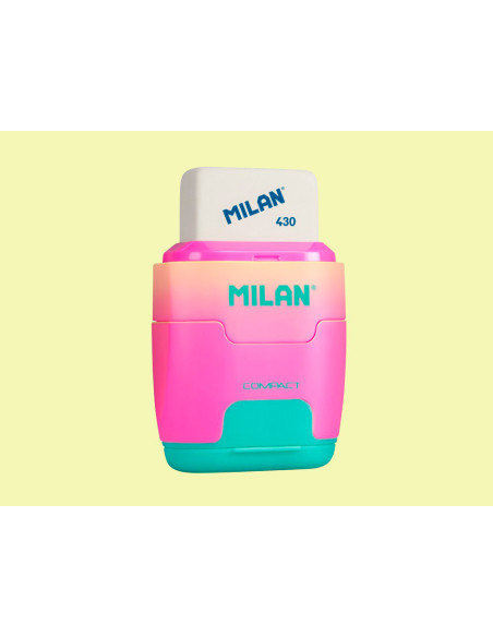 SACAPUNTAS MILAN COMPACT SUNSET PLAST.2 USOS GOMA BORRAR SURT.