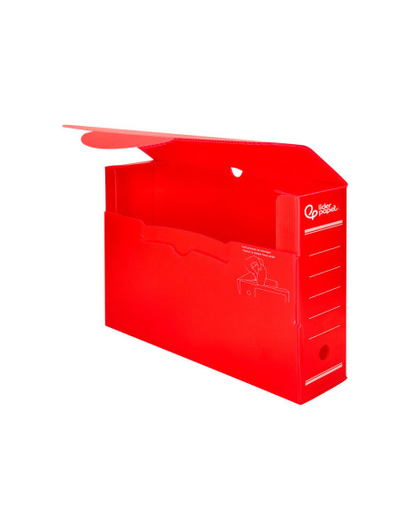 CAJA ARCHIVO DEFINITIVO PLASTICO ROJO TAMAÑO 36X26X10 CM