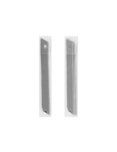 REPUESTO CUTTER ESTRECHO METALICO Q-CON.0,5X9 MM BLISTER 10 CUCHILLAS
