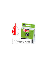 CINTA DYMO 45015 12MMX7MT RJ./BL.  D1 2