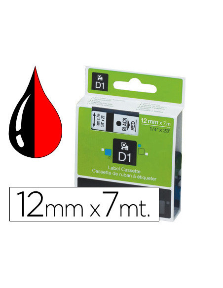 CINTA DYMO 45017 12MMX7MT NG./RJ. D1