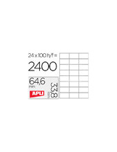 ETIQUETA ADH. APLI 1263 64,6X33,8MM 100H. 2