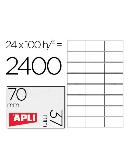 ETIQUETA ADH. APLI 1273 70X37MM 100H.