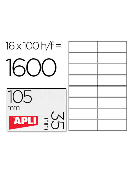 ETIQUETA ADH. APLI 1287 105X35MM 100H.