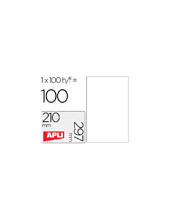 ETIQUETA ADH. APLI 1281 210X297MM 100H. 2