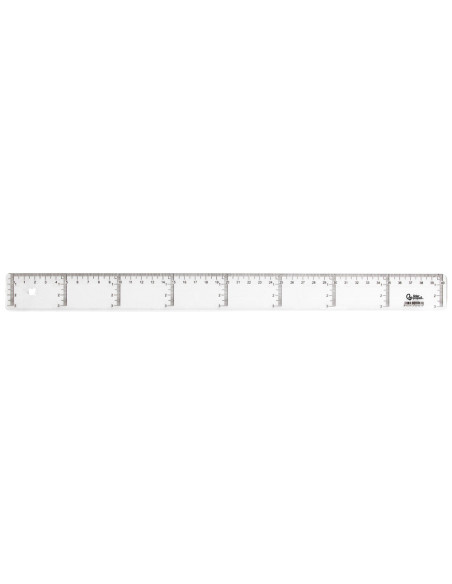 REGLA 40 CM PLASTICO CRISTAL
