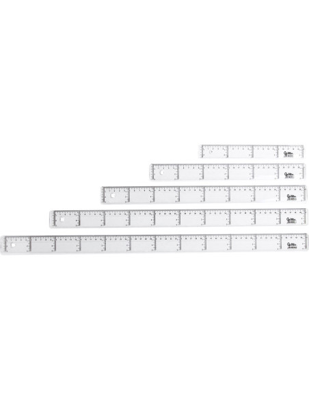 REGLA 40 CM PLASTICO CRISTAL
