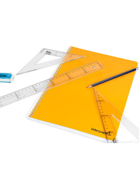 REGLA 40 CM PLASTICO CRISTAL