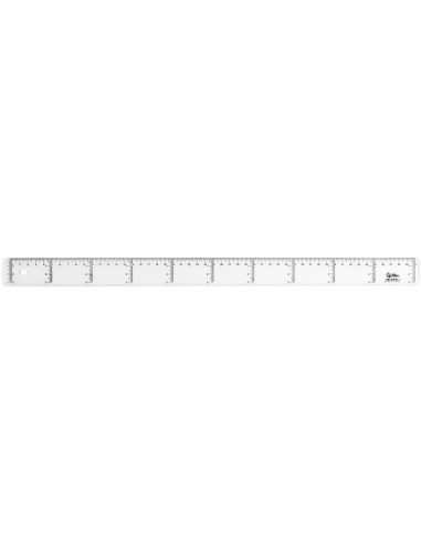 REGLA 50 CM PLASTICO CRISTAL