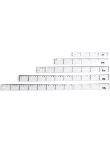 REGLA 50 CM PLASTICO CRISTAL
