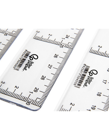 REGLA 50 CM PLASTICO CRISTAL