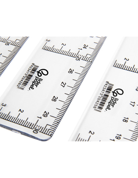 REGLA 50 CM PLASTICO CRISTAL
