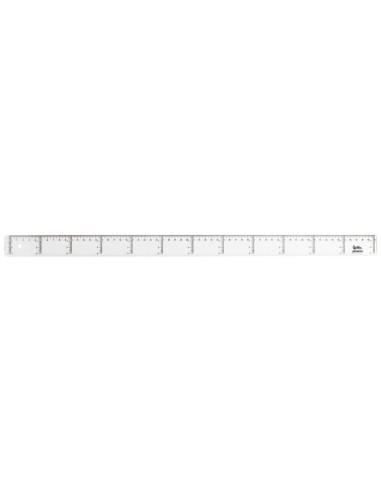 REGLA 60 CM PLASTICO CRISTAL
