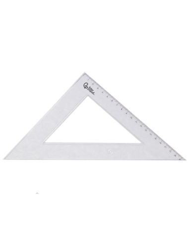 ESCUADRA 20 CM PLASTICO CRISTAL