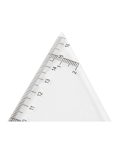 ESCUADRA 25 CM PLASTICO CRISTAL
