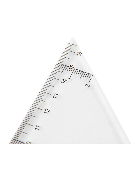 ESCUADRA 25 CM PLASTICO CRISTAL