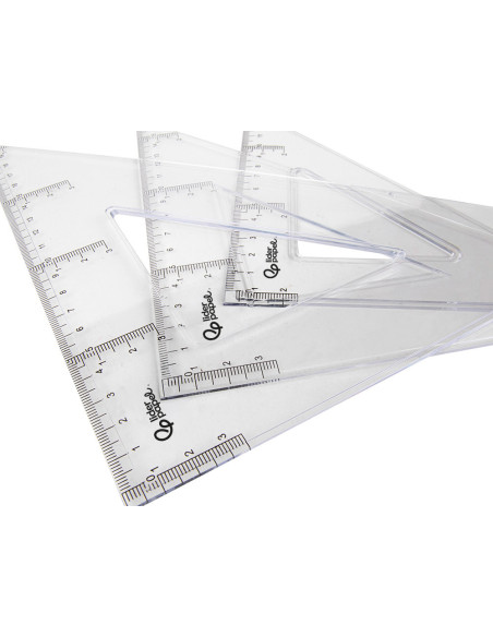 ESCUADRA 30 CM PLASTICO CRISTAL